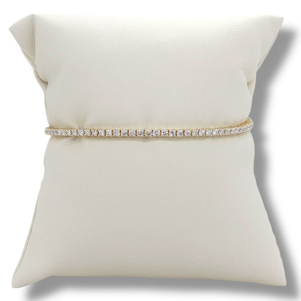 14K Y Gold 1.00ctw H/SI1 Diamond Flexible Bangle Bracelet