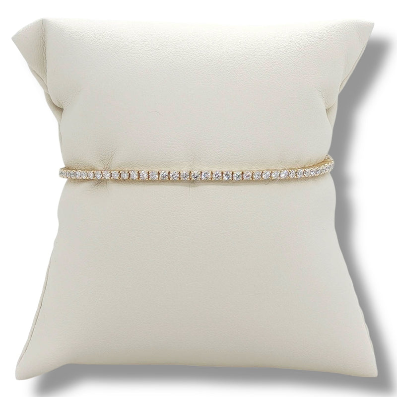 14K Y Gold 1.00ctw H/SI1 Diamond Flexible Bangle Bracelet