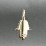 Estate 14K Y Gold Hamsa Star of David Pendant