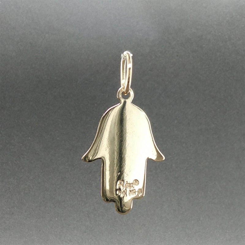 Estate 14K Y Gold Hamsa Star of David Pendant