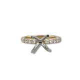 14K Y Gold 0.90ctw G/SI1 4 Prong Diamond Engagement Ring Mounting