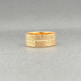 Estate 18K Y Gold Textured Cigar Ring