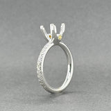 Estate 18K W Gold 0.35ctw H/SI1 & Yellow Diamond Eng. Ring Semi-Mount