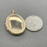 Estate 14K Y Gold 40.3mm Oval Locket Pendant
