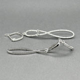 Estate SS White Topaz Infinity Dangle Earrings