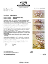 Estate 14K W Gold Akoya & 0.07ctw Diamond Grapevine Pin