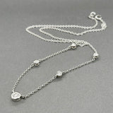 Estate 14K W Gold 0.63ctw H-I/SI1-I1 Diamond By The Yard Necklace