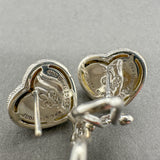Estate Judith Ripka SS Yellow CZ Heart Earrings