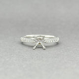 Estate 14K W Gold 0.27ctw H/SI1 Diamond Eng. Ring Mounting