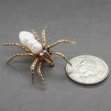 Estate Retro 14K Y Gold 0.17ctw Multigem Spider Brooch