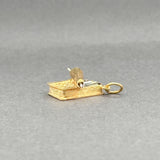Estate 18K TT Sardine Can Pendant