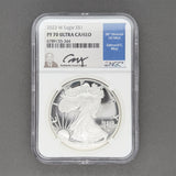 Estate 0.999 Fine Silver 2023-W Signed Proof Silver Eagle NGC PF70 Ultra Cameo