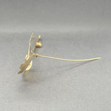 Estate 18K Y Gold 0.02ctw J/I1 Diamond Flower Pin
