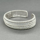 Estate Judith Ripka SS CZ Rope Cuff Bracelet