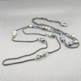 Estate David Yurman SS 18 39.5” 20.62ctw Multistone Station Necklace