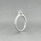 Estate 14K W Gold 0.18ctw H/SI1 Diamond Eng. Ring Semi-Mount