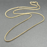 Estate 14K Y Gold 1.47mm 21” Wheat Chain