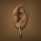 Estate 14K Y Gold 25.17mm Hoop Earrings