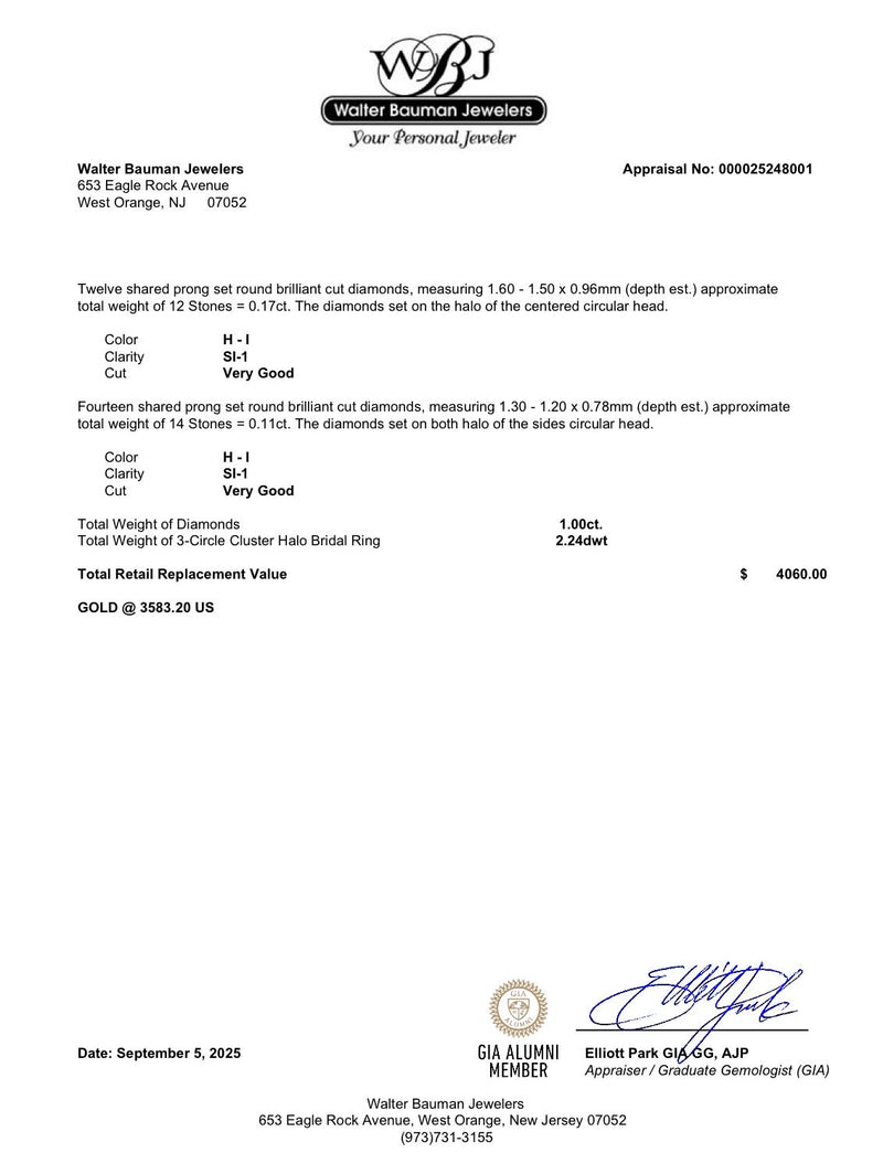 Estate Sonia B. 14K W Gold 1.00ctw Diamond Ring