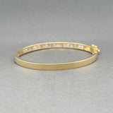 Estate 14K Y Gold 2.34ctw I-J/I1-2 Diamond Bangle Bracelet