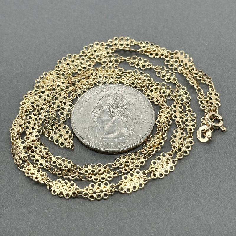 Estate 14K Y Gold 3.76mm 30” Fancy Link Chain