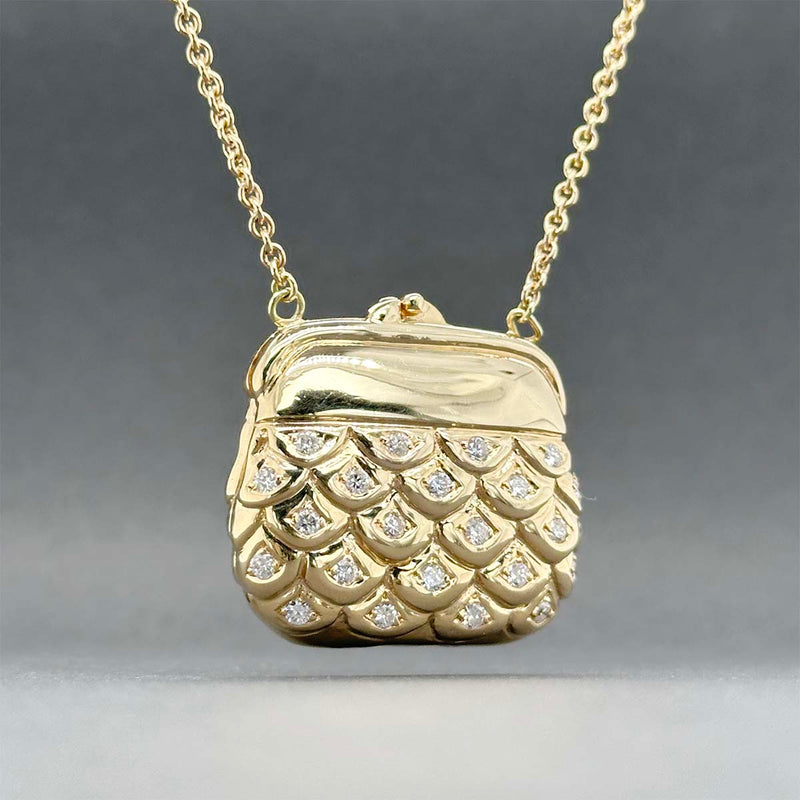 Estate Lumiere 14K Y Gold 0.67ctw Diamond Purse Pendant