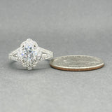 Estate 14K W Gold 0.44ctw G-H/SI1-2 Diamond Mounting Ring