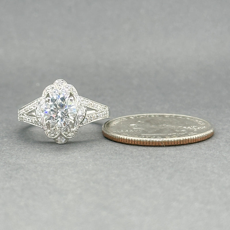 Estate 14K W Gold 0.44ctw G-H/SI1-2 Diamond Mounting Ring