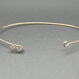 Estate 14K Y Gold 0.12ctw H/SI2 Diamond Bangle Bracelet