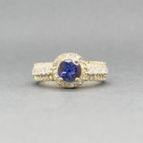 Estate 18K Y Gold 1.14ct Tanzanite & 0.43ctw Diamond Ring