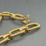 Estate 18K Y Gold 13.0mm Knurled Cable Bracelet