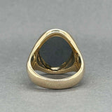Estate 12K Y Gold 4.30ct Hematite Intaglio Ring