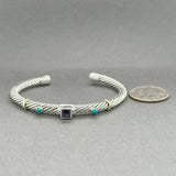 Estate David Yurman SS 14 Renaissance Station Cuff Bracelet