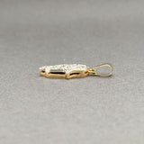 Estate 14K Y Gold CZ Hamsa Pendant