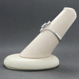 Estate 14K W Gold 0.33ctw Diamond Bypass Ring