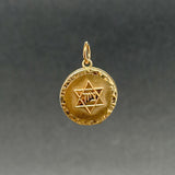 Estate 14K Y Gold Star of David Locket Pendant