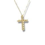 14K Y Gold F/VS1 0.50ctw Lab-Created Diamond Cross