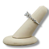 14K W Gold 0.32ctw G/SI1 Marquise Shape Side Diamonds Engagement Ring Mounting