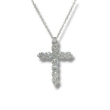 14K W Gold F/VS1 1.14ctw Lab-Created Diamond Cross