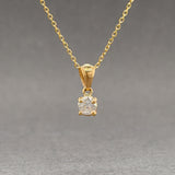 Estate 14K Y Gold 0.19ct H/VS2 Diamond Solitaire Pendant
