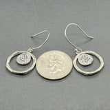 Estate John Hardy SS 0.48ctw White Topaz Bamboo Drop Earrings