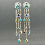 Estate David Yurman SS 18 Blue Confetti Drop Earrings