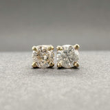 Estate 14K Y Gold 0.21ctw G-I/I1 Diamond Stud Earrings