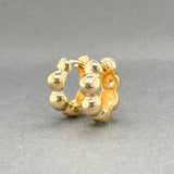 Estate 18K Y Gold 16.8mm Fancy Huggie Earrings
