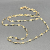 Estate 18K Y Gold 3.4mm 23.5” Fancy Bar Link Chain