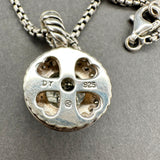 Estate David Yurman SS Prasiolite & Diamond Albion Pendant