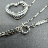 Estate Tiffany & Co. SS Peretti 16mm Open Heart Pendant