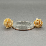 Estate Tiffany & Co. 18K Y Gold 10.5mm Twisted Knot Stud Earrings