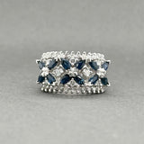 Estate 14K W Gold 1.08ctw Sapphire & 0.43ctw Diamond Ring