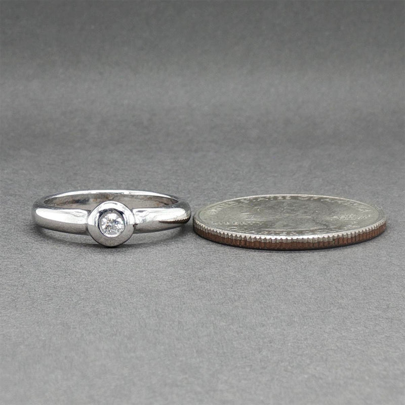 Estate 14K W Gold 0.08ct I/I1 Diamond Ring